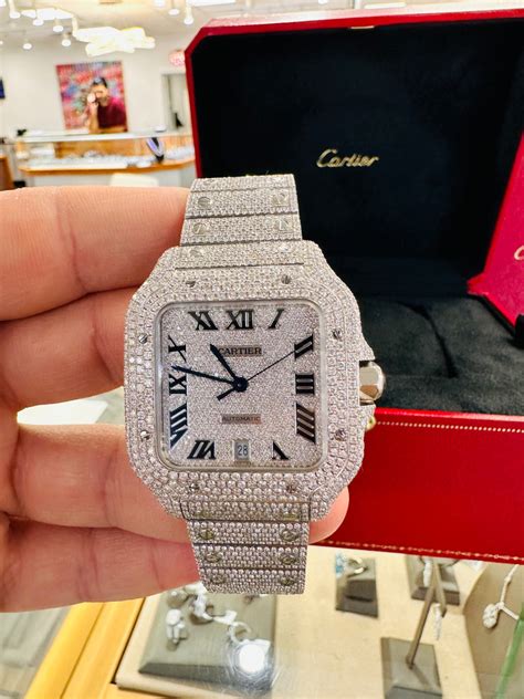 bust down cartier watch cheap|affordable iced out watches.